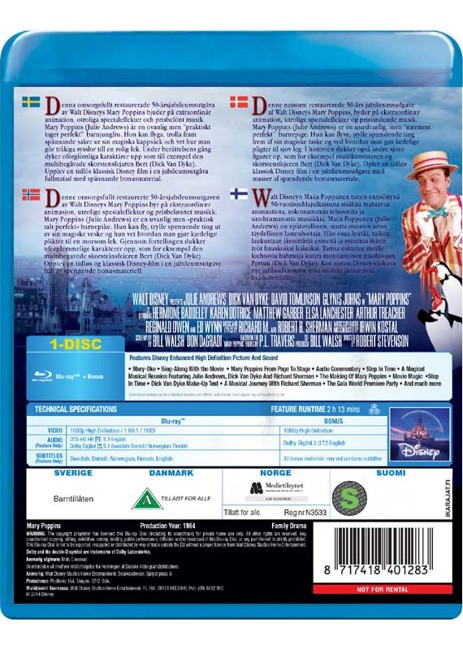 Mary Poppins: 50th Anniversary (Blu-ray)