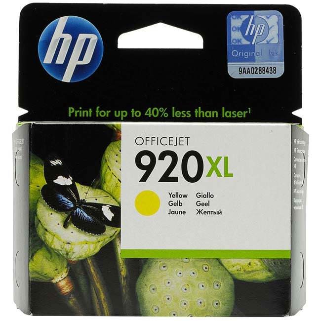 Original HP 920XL High Capacity Yellow Ink Cartridge (CD974AE)
