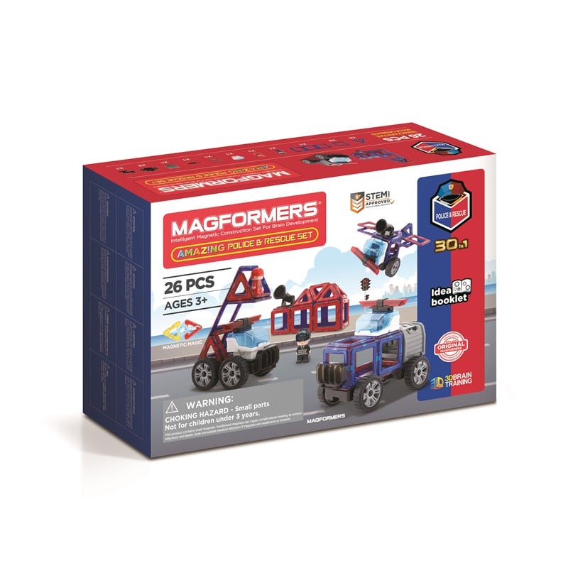 Magformers - Amazing Police Rescue set, 26 pc (3069) - Leker
