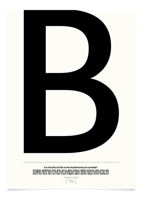 Kortkartellet - B - Plakat 50 x 70 cm