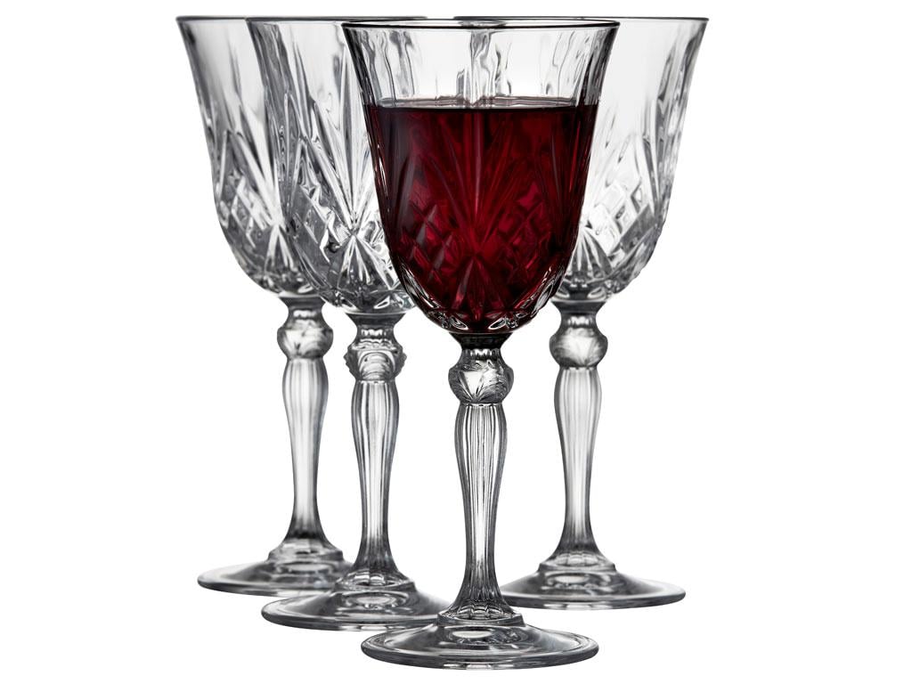 Lyngby Glas - Crystal Clear Melodia Red Wine Glass 27 cl - Set of 4 (916098) - Hjemme og kjøkken