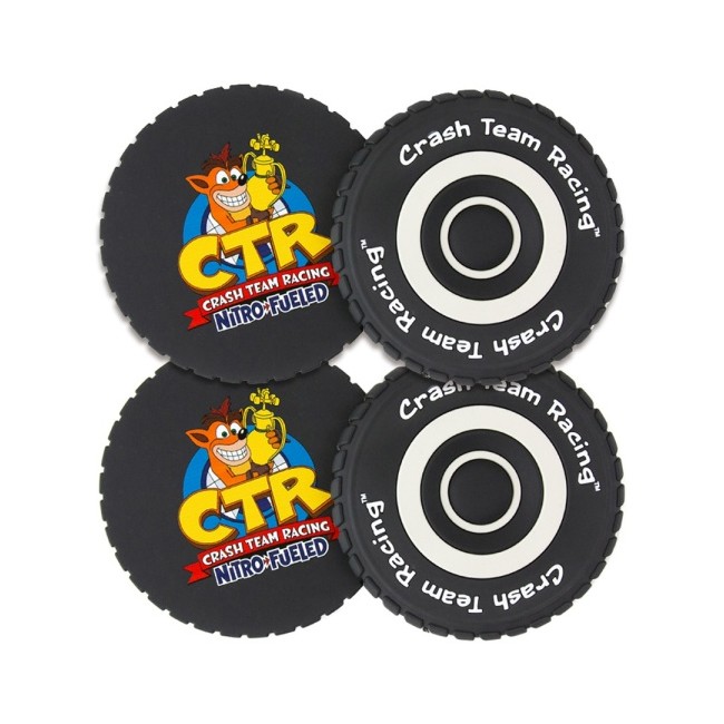 Crash Team Racing Tyre Coasters (4 Pack)
