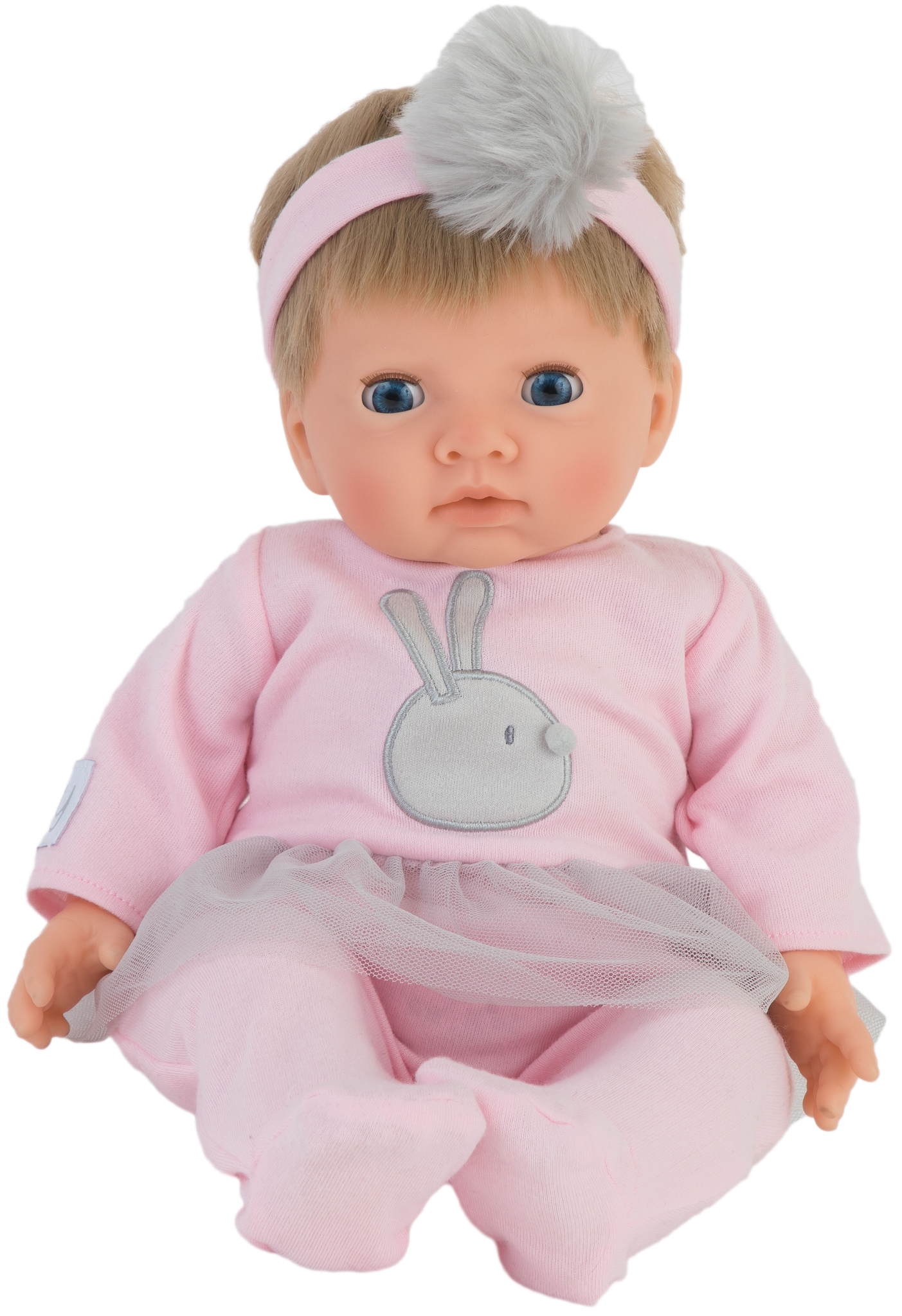 Tiny Treasure - Doll w/Blond Hair & Pink Pom-Pom Outfit (30138)