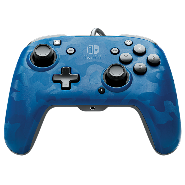 PDP Face-off Deluxe Switch Controller + Audio (Camo Blue)