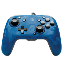 PDP Face-off Deluxe Switch Controller + Audio (Camo Blue)