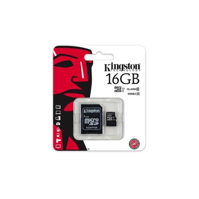 Kingston 16GB Micro SDHC Class 10 Memory Card (SDC10G2/16GB)