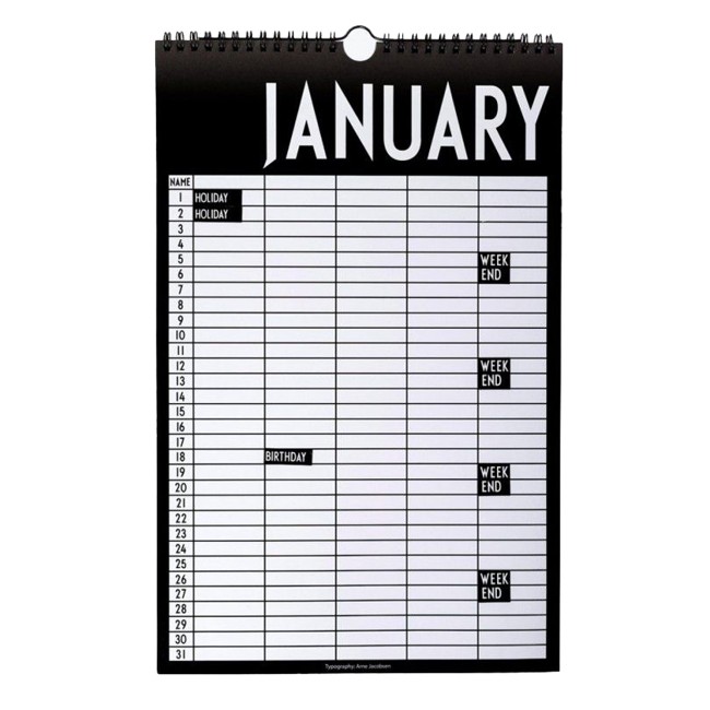 ​Design Letters - Monthly Planner Kalender 2020 - Sort