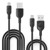 RAVPower 2 x MFI Lightning kabler (0.9m + 1.8m) til iPhone/iPad, Sort thumbnail-1