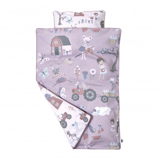 Buy Sebra - Bed Linen, Junior - Rose - Farm motive (1002201)