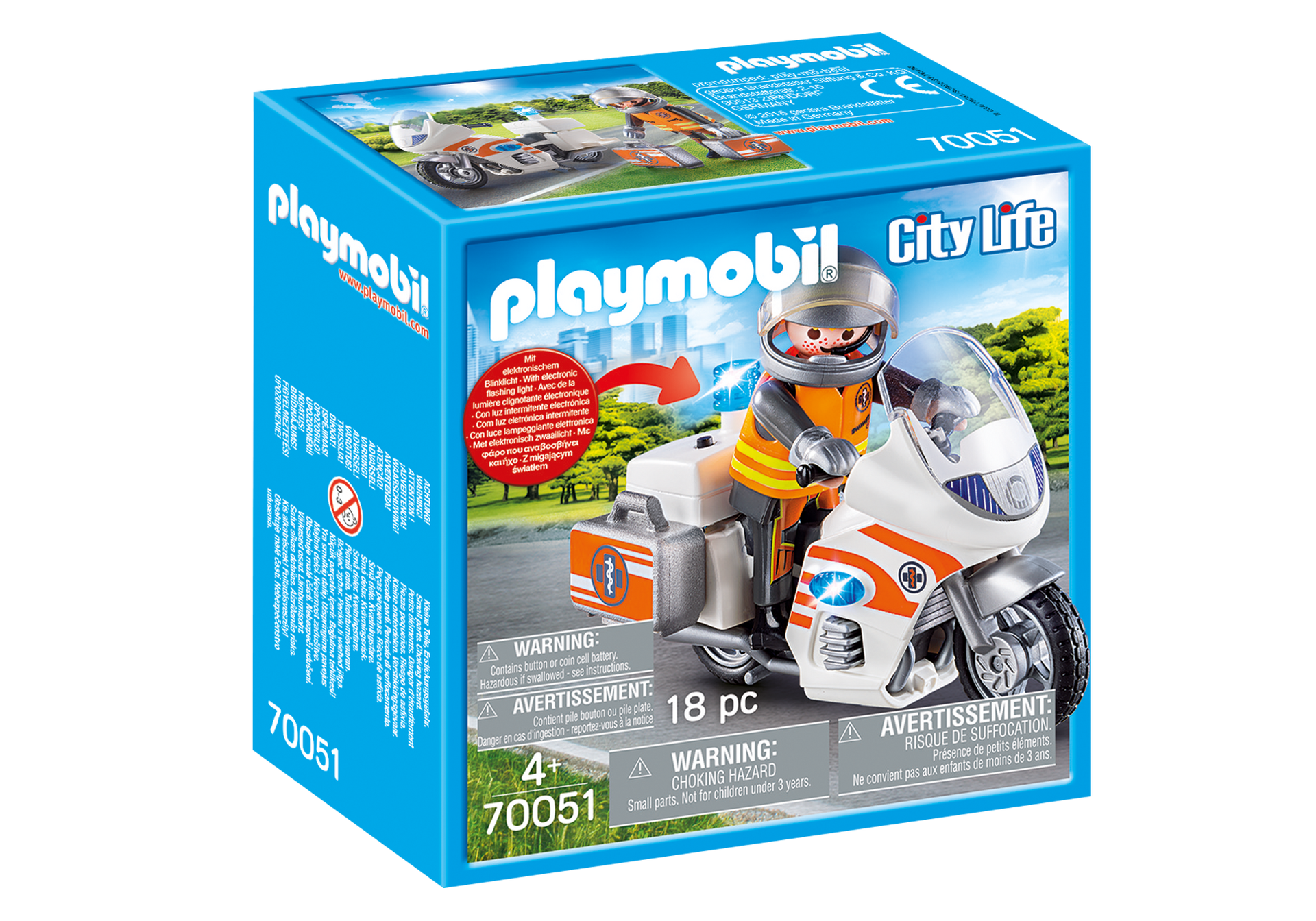 Playmobil - Emergency Motorbike (70051)