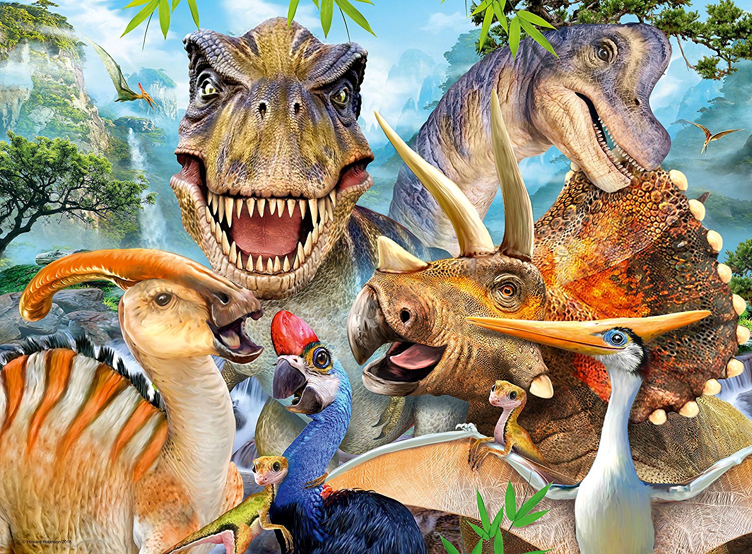 Ravensburger 13246 High Quality Delighted Dinos XXL 300pcs Jigsaw Puzzle Multi 