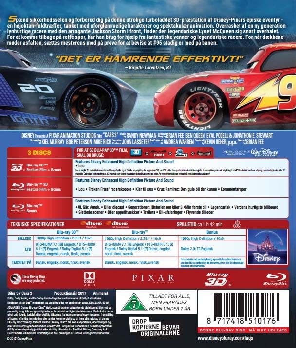 Buy Disney Pixar 18 Cars 3 3d Blu Ray Standard 3d Blu Ray Blu Ray