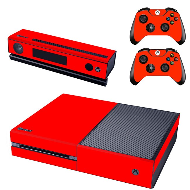 [REYTID] Red Xbox One Console Skin / Sticker + 2 x Controller Decals & Kinect Wrap - Full Set - Microsoft XB1