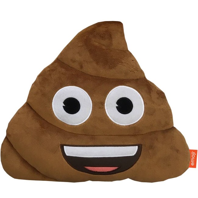 Emoji 3D plush Poo - Cushion - 26 x 33 x 8 cm - Brown