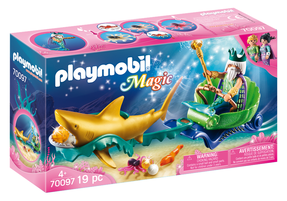Playmobil - Magic - Triton with Shark Carriage (70097)