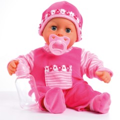 Bayer - Dukke - First Words Baby - Pink 38 cm