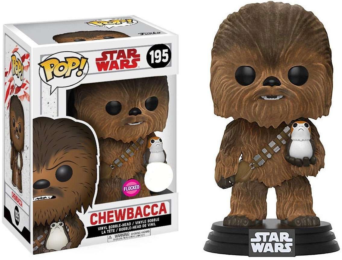 Funko Pop 49A Star Wars Chewbacca with Porg Figurine #195 