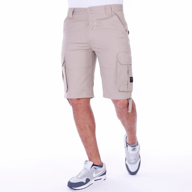 Pelle Pelle Basic Gargo Shorts Khaki
