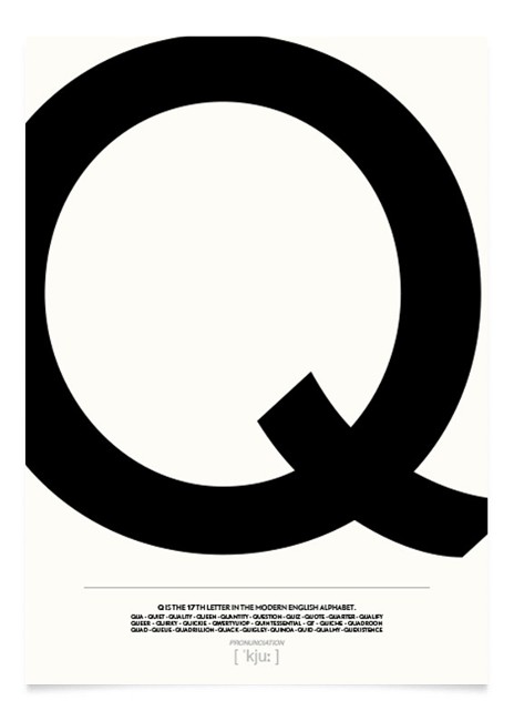 Kortkartellet - Q - Plakat 50 x 70 cm