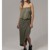 Urban Classics Ladies - Viscose Bandeau Dress olive thumbnail-2
