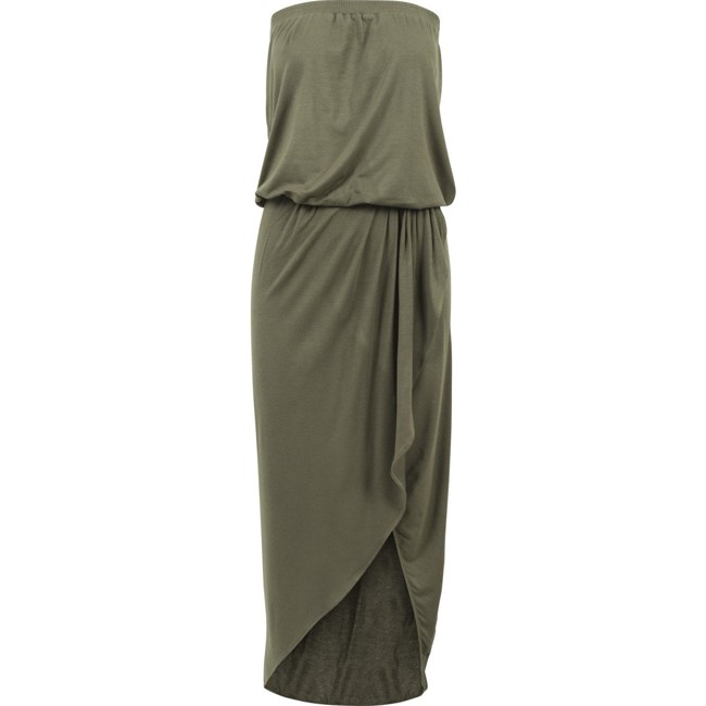 Urban Classics Ladies - Viscose Bandeau Dress olive