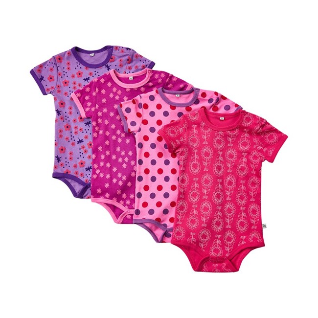 Pippi - S.S Body 4-pack - Pink