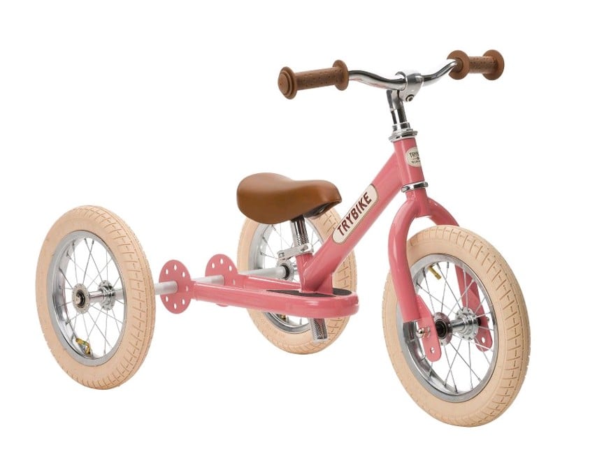 Trybike - Steel Balanscykel 3-Hjul, Vintage pink