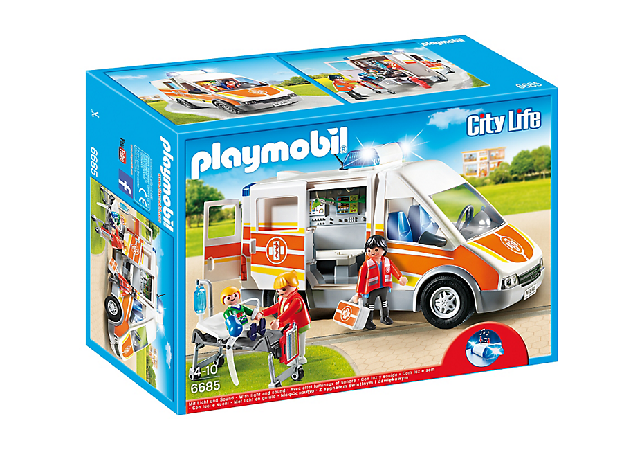 Playmobil - Ambulance med Lyd og Lys (6685)
