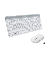 LOGITECH Slim Wireless Keyboard and Mouse Combo MK470 - OFFWHITE - NORDIC