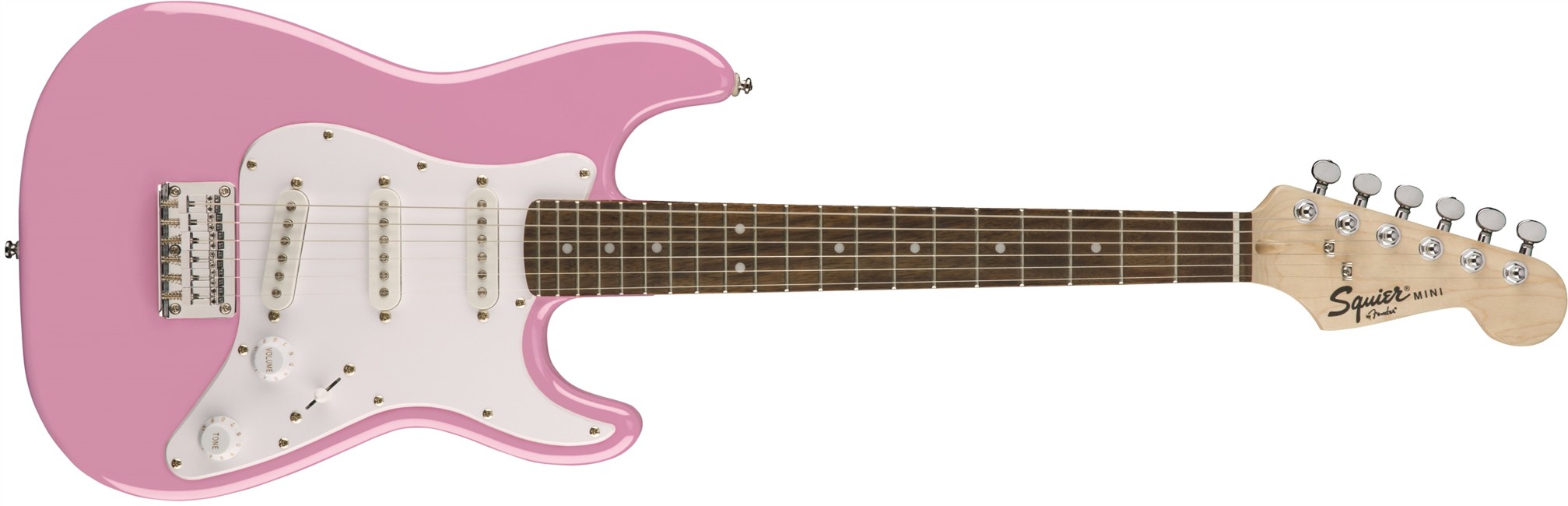 Squier By Fender - Mini Stratocaster V2 - Elektrisk 3/4 Guitar (Pink)