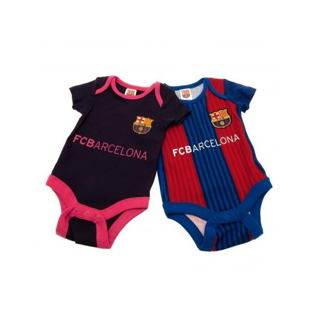 klo køre halskæde Køb FC Barcelona - 2-pak Baby Body - 0-3 mth