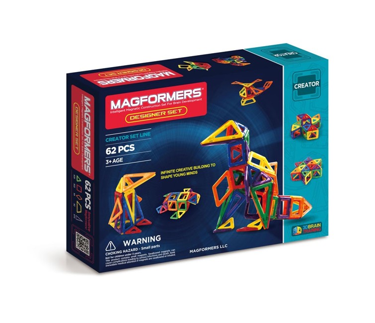 Magformers - Rainbow Designer Set, 62 deler