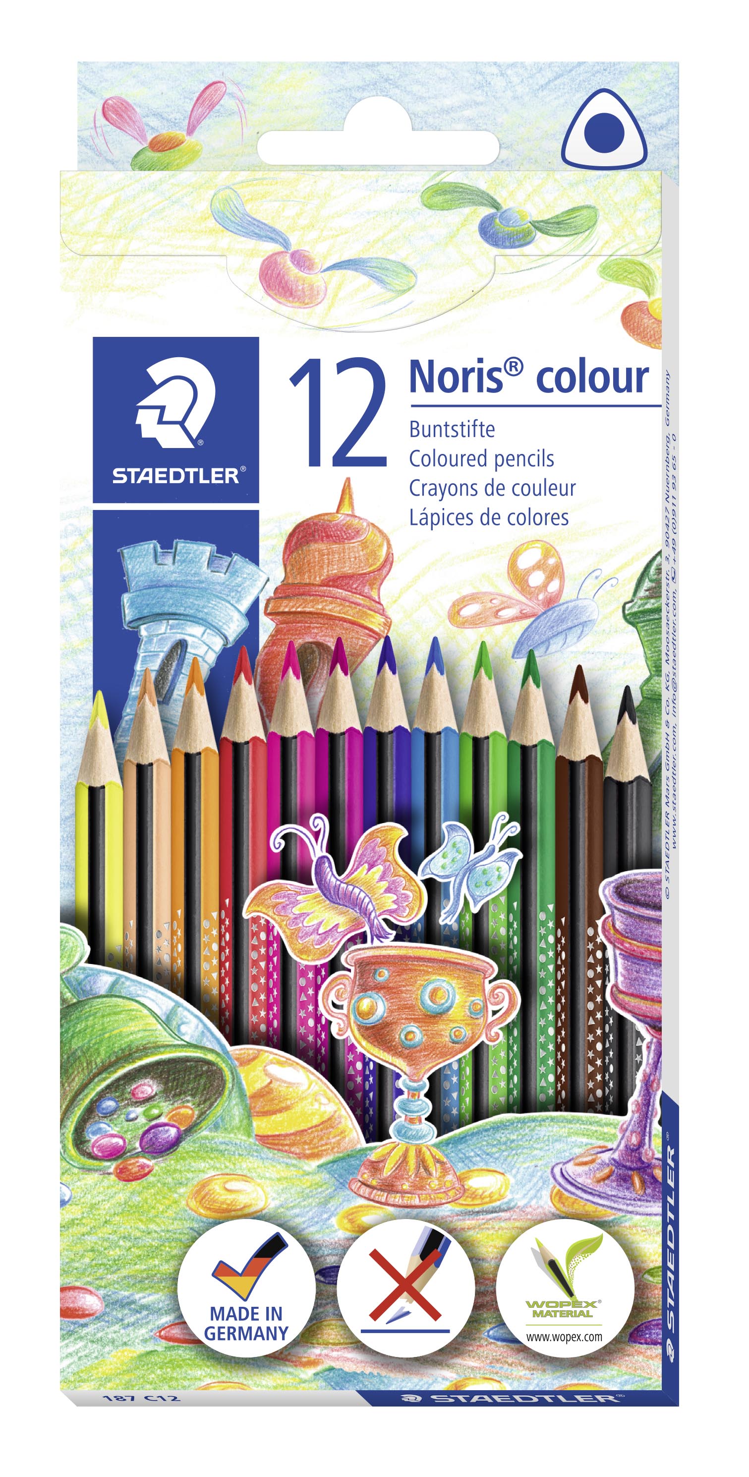 Buy Staedtler - Noris Color Triangle Coloured Pencils, 12 pc (187 C12)