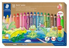 Staedtler - Buddy 140 -Chunky 3in1 farvet blyant i en papkasse med 18 farver (140 C36)