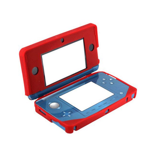 ZedLabz soft gel silicone cover case for Nintendo 3DS protective bumper - red