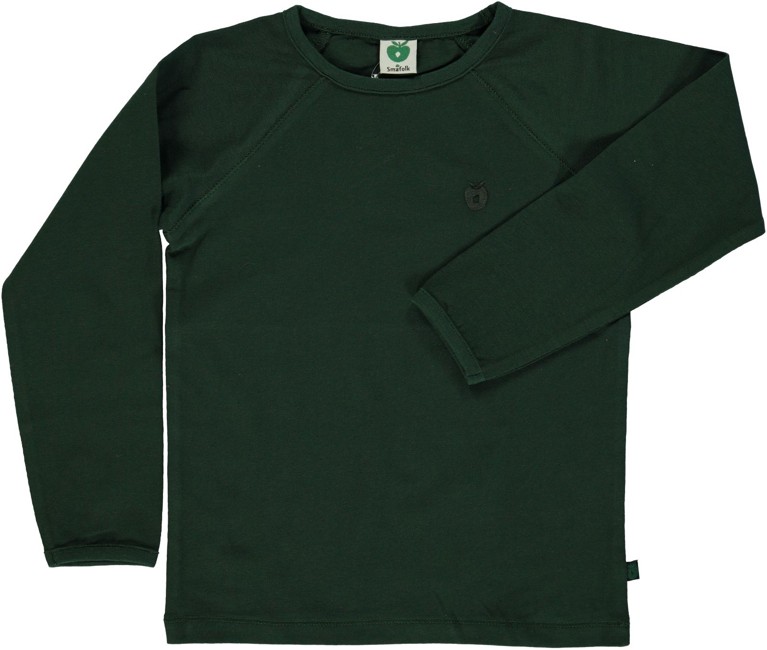 Småfolk - Økologisk Basis Langærmet T-Shirt - Bjerg Grøn