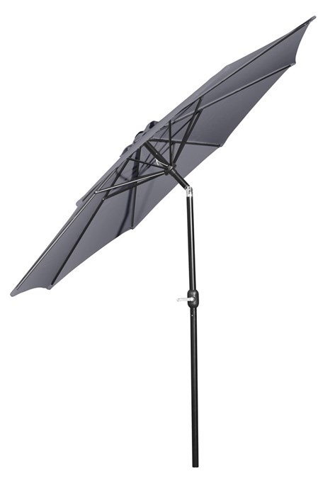 Living Outdoor - Leeds Parasol With Crank & Tilt Ø 3 Meter - Black/Grey (621633)