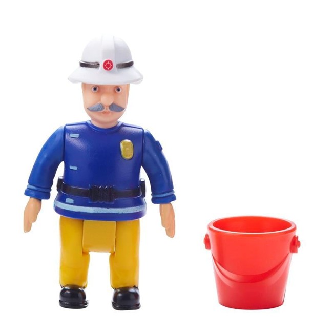 Brandmand Sam - Figur og Tilbehør - Officer Steel og Spand