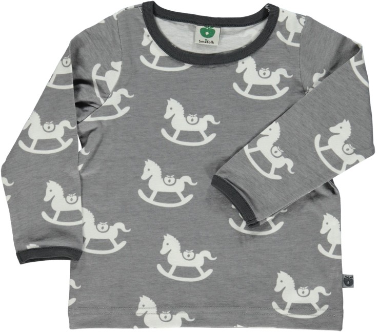 Småfolk - T-shirt w. Rocking Horse Print
