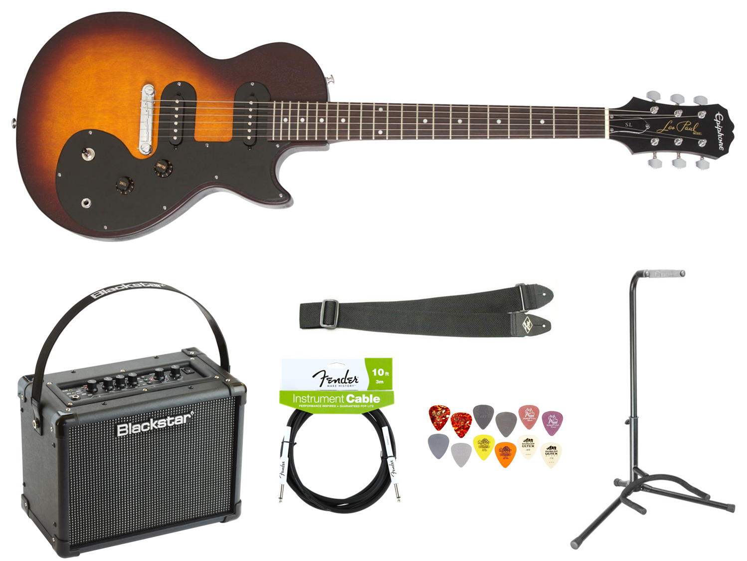 Epiphone les paul sl player pack vintage sunburst on sale