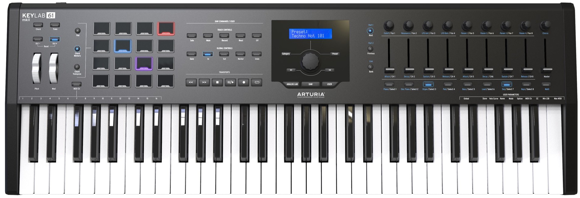 Arturia - Keylab 61 MKII - USB MIDI Keyboard (Black)