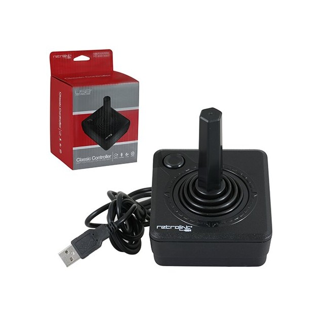 kasseapparat Cirkus komprimeret Køb Atari Controller USB Black Retrolink