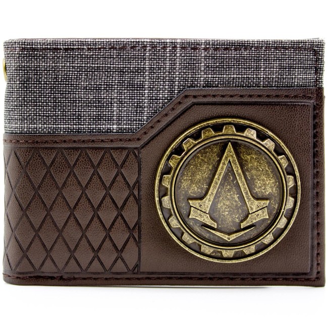 Ubisoft Assassins Creed Syndicate Brown ID & Card Bi-Fold Wallet