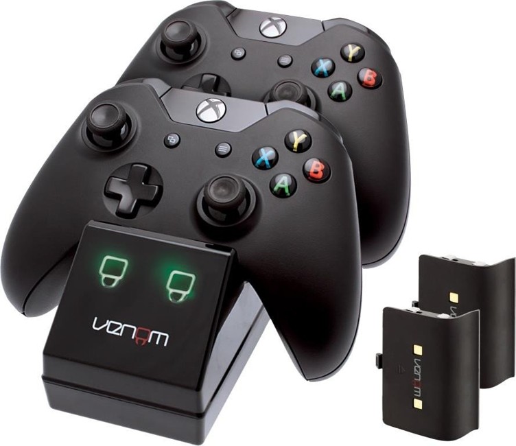 Venom Xbox One Twin Docking Station with 2 x Rechargeable Battery Packs: Black (Xbox One)