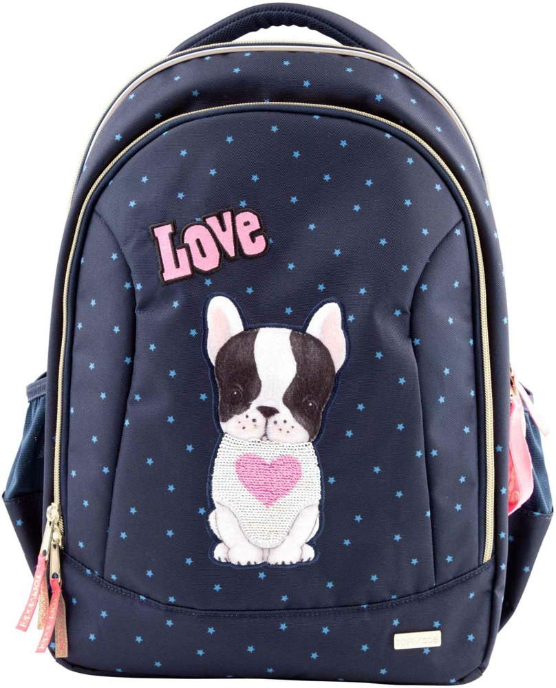 Top Model - Schoolbag w/Dog - Blue (0410739)