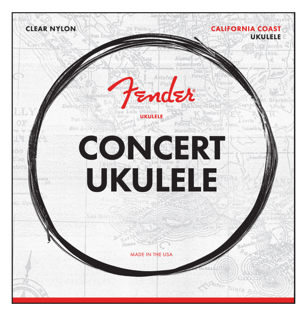 Fender - California Coast - Strenge Til Concert Ukulele