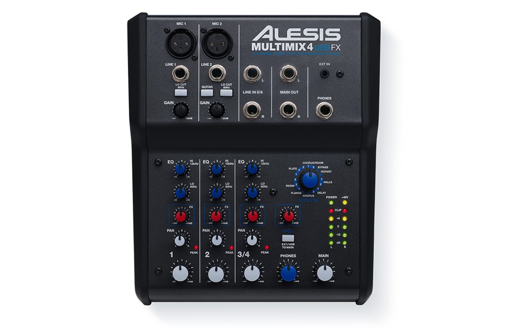 Alesis - MultiMix 4 USB FX - Analog Mixer & USB Audio Lydkort