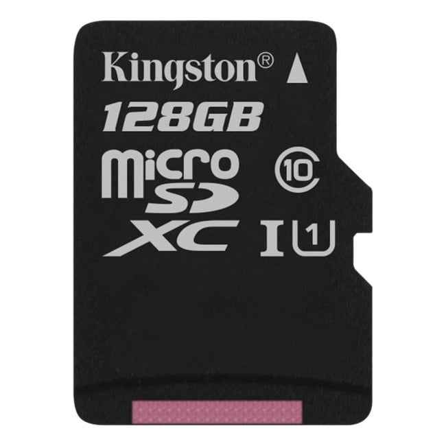 Kingston 128GB microSDXC Canvas Select 80R CL10 UHS-I Single Pk no Ada