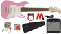 Squier By Fender - Mini Stratocaster - Elektrisk Guitar Start Pakke 3 (Pink) thumbnail-1