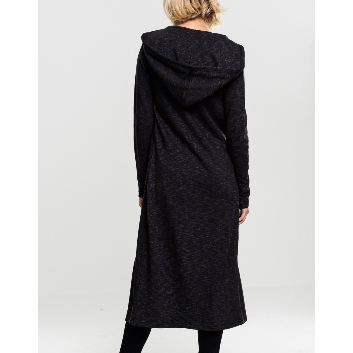 ladies black hooded cardigan